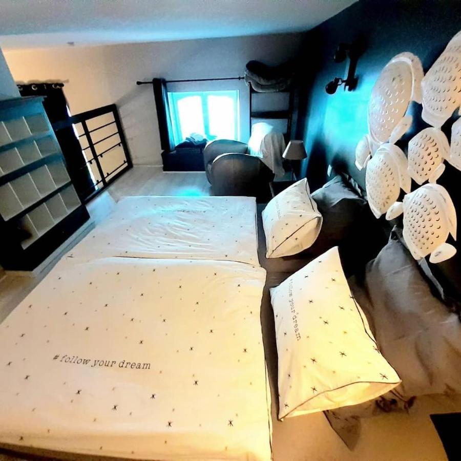 Charmant Studio En Duplex Esprit Loft Avec Balcon Vue Mer, Et Piscine Exterieure Le Croisic Kültér fotó